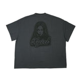 エックスガール Tシャツ レディース 綿100％ X-girl 半袖 かわいい おしゃれ カジュアル 半袖Tシャツ クルーネック コットン ロゴ ブランド 大人 バックプリント SPRAY FACE S/S BIG TEE DRESS 105262041011