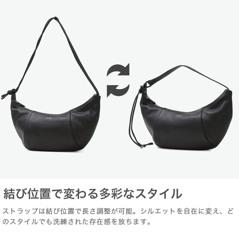 ヤーキ ショルダーバッグ レディース 軽量 YAHKI バッグ 小さめ 小さい コンパクト 斜めがけ ショルダー 肩掛け 手持ち ブランド 大人 上品 革 本革 レザー おしゃれ 2WAY LEATHER SHOULDER BAG YH-741