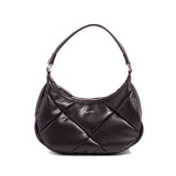 ヤーキ ハンドバッグ レディース 小さめ YAHKI バッグ 軽量 軽い ブランド コンパクト ミニ 上品 大人 おしゃれ かわいい シンプル キルティング ハーフムーン フェイクレザー FAKE LEATHER HAND BAG YH-745