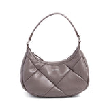 ヤーキ ハンドバッグ レディース 小さめ YAHKI バッグ 軽量 軽い ブランド コンパクト ミニ 上品 大人 おしゃれ かわいい シンプル キルティング ハーフムーン フェイクレザー FAKE LEATHER HAND BAG YH-745