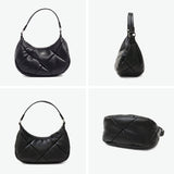 ヤーキ ハンドバッグ レディース 小さめ YAHKI バッグ 軽量 軽い ブランド コンパクト ミニ 上品 大人 おしゃれ かわいい シンプル キルティング ハーフムーン フェイクレザー FAKE LEATHER HAND BAG YH-745