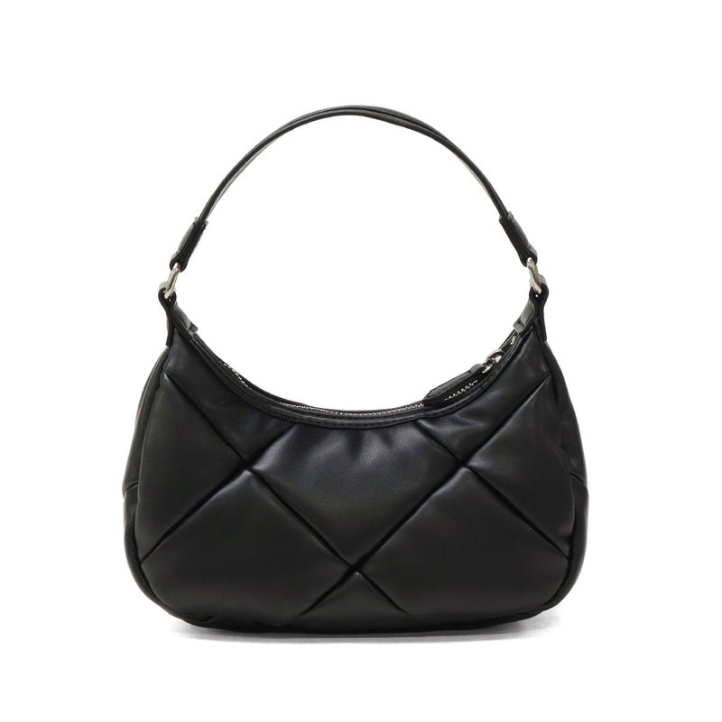 ヤーキ ハンドバッグ レディース 小さめ YAHKI バッグ 軽量 軽い ブランド コンパクト ミニ 上品 大人 おしゃれ かわいい シンプル キルティング ハーフムーン フェイクレザー FAKE LEATHER HAND BAG YH-745