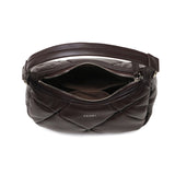 ヤーキ ハンドバッグ レディース 小さめ YAHKI バッグ 軽量 軽い ブランド コンパクト ミニ 上品 大人 おしゃれ かわいい シンプル キルティング ハーフムーン フェイクレザー FAKE LEATHER HAND BAG YH-745