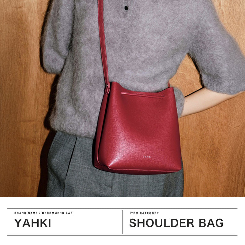 ヤーキ ショルダーバッグ レディース 軽量 YAHKI バッグ 小さめ コンパクト 斜めがけ 大人 上品 ブランド ショルダー クロスボディ ハンドバッグ 肩掛け おしゃれ 2WAY SHRINK SOFT W FACE CROSSBODY BAG YH-749