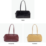 ヤーキ ハンドバッグ レディース YAHKI バッグ 軽量 小さめ コンパクト 革 レザー 肩掛け 手持ち ブランド 大人 上品 おしゃれ かわいい シンプル ボストン型 横長 横型 SOFT W FACE SHOULDER BAG YH-752