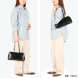 ヤーキ ハンドバッグ レディース YAHKI バッグ 軽量 小さめ コンパクト 革 レザー 肩掛け 手持ち ブランド 大人 上品 おしゃれ かわいい シンプル ボストン型 横長 横型 SOFT W FACE SHOULDER BAG YH-752