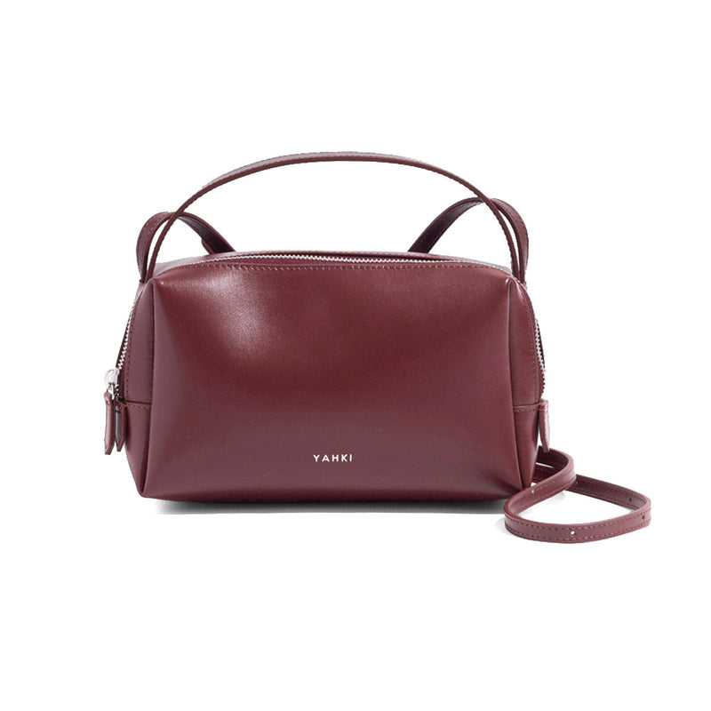 ヤーキ ショルダーバッグ レディース 斜めがけ YAHKI バッグ 軽量 小さめ コンパクト ミニ ブランド 大人 ショルダー 手持ち クロスボディ 革 レザー おしゃれ シンプル 2WAY SOFT W FACE CROSSBODY BAG YH-753