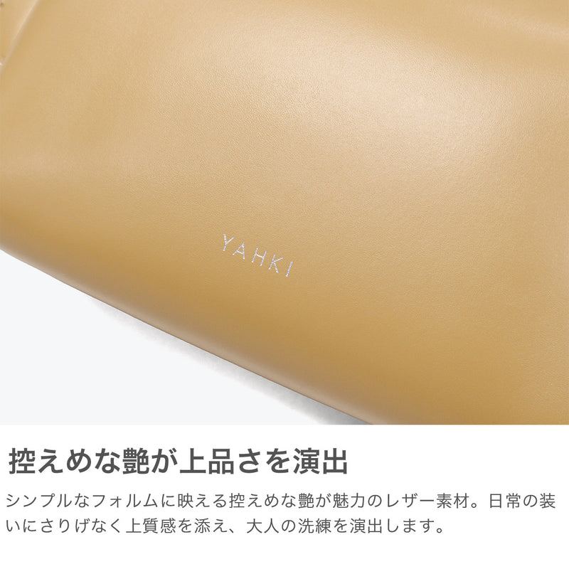 ヤーキ ショルダーバッグ レディース 斜めがけ YAHKI バッグ 軽量 小さめ コンパクト ミニ ブランド 大人 ショルダー 手持ち クロスボディ 革 レザー おしゃれ シンプル 2WAY SOFT W FACE CROSSBODY BAG YH-753