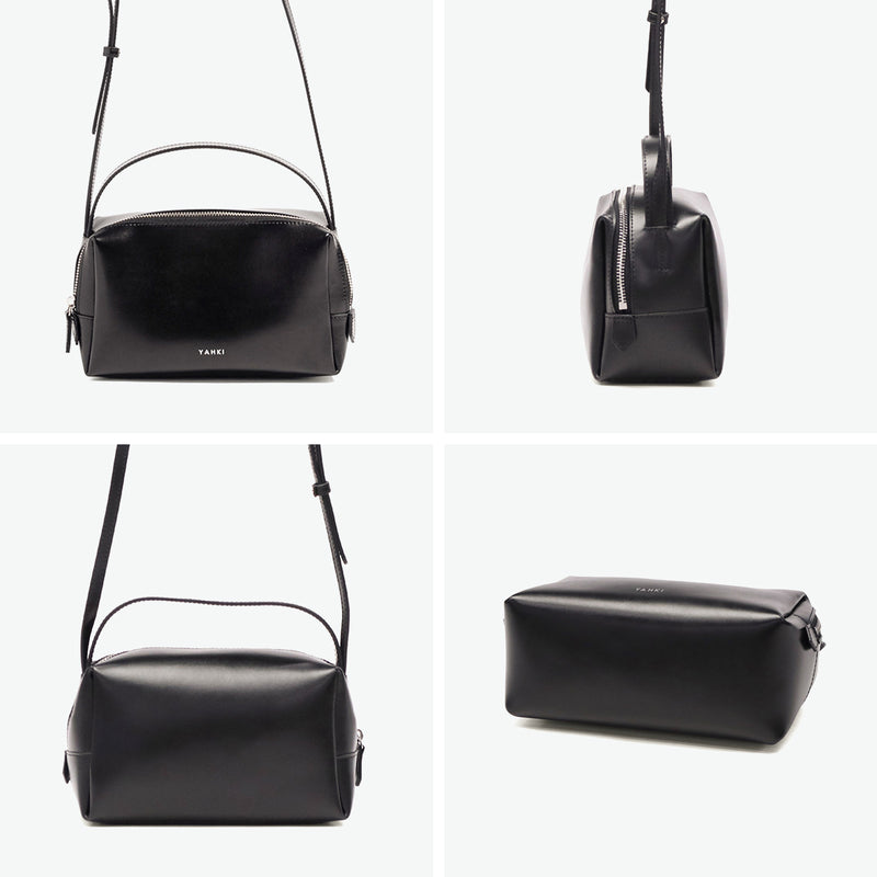 ヤーキ ショルダーバッグ レディース 斜めがけ YAHKI バッグ 軽量 小さめ コンパクト ミニ ブランド 大人 ショルダー 手持ち クロスボディ 革 レザー おしゃれ シンプル 2WAY SOFT W FACE CROSSBODY BAG YH-753