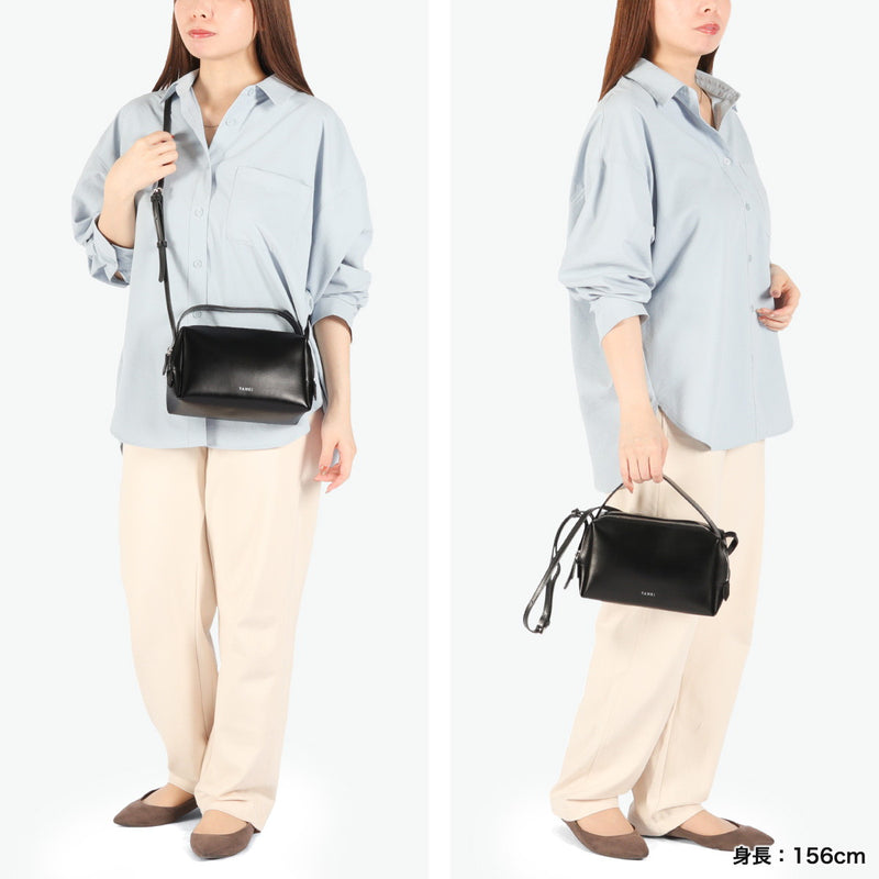 ヤーキ ショルダーバッグ レディース 斜めがけ YAHKI バッグ 軽量 小さめ コンパクト ミニ ブランド 大人 ショルダー 手持ち クロスボディ 革 レザー おしゃれ シンプル 2WAY SOFT W FACE CROSSBODY BAG YH-753