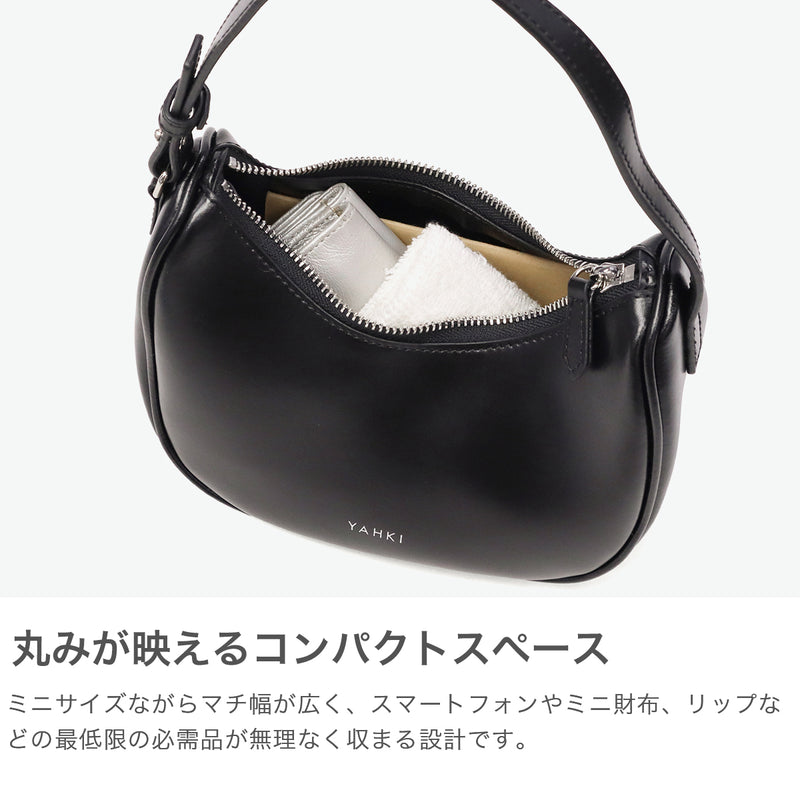 ヤーキ ショルダーバッグ レディース 斜めがけ YAHKI バッグ 軽量 小さめ コンパクト ブランド 大人 ショルダー クロスボディ ハンドバッグ 革 レザー おしゃれ シンプル 2WAY SOFT W FACE CROSSBODY BAG YH-755
