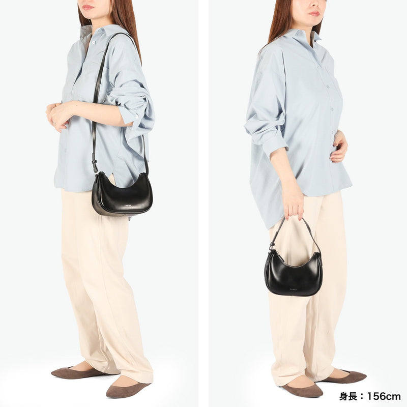 ヤーキ ショルダーバッグ レディース 斜めがけ YAHKI バッグ 軽量 小さめ コンパクト ブランド 大人 ショルダー クロスボディ ハンドバッグ 革 レザー おしゃれ シンプル 2WAY SOFT W FACE CROSSBODY BAG YH-755