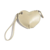 ヤーキ ポーチ レディース マルチケース 小さめ YAHKI ブランド おしゃれ 女性 ミニポーチ ストラップ付 革 ハート型 ハート かわいい レザー 床革 コインケース 小銭入れ 小物 可愛い SMOOTH MULTI CASE YH-640C