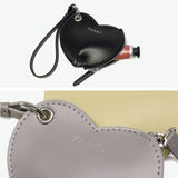 ヤーキ ポーチ レディース マルチケース 小さめ YAHKI ブランド おしゃれ 女性 ミニポーチ ストラップ付 革 ハート型 ハート かわいい レザー 床革 コインケース 小銭入れ 小物 可愛い SMOOTH MULTI CASE YH-640C