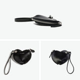 ヤーキ ポーチ レディース マルチケース 小さめ YAHKI ブランド おしゃれ 女性 ミニポーチ ストラップ付 革 ハート型 ハート かわいい レザー 床革 コインケース 小銭入れ 小物 可愛い SMOOTH MULTI CASE YH-640C