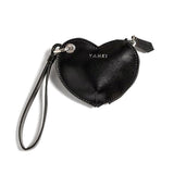 ヤーキ ポーチ レディース マルチケース 小さめ YAHKI ブランド おしゃれ 女性 ミニポーチ ストラップ付 革 ハート型 ハート かわいい レザー 床革 コインケース 小銭入れ 小物 可愛い SMOOTH MULTI CASE YH-640C