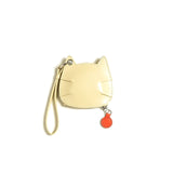 ヤーキ ポーチ レディース マルチケース 小さめ YAHKI ブランド おしゃれ 女性 ミニポーチ ストラップ付 革 ネコ型 ネコ 猫 かわいい レザー 床革 コインケース 小銭入れ 小物 可愛い SMOOTH MULTI CASE YH-678C