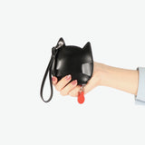 ヤーキ ポーチ レディース マルチケース 小さめ YAHKI ブランド おしゃれ 女性 ミニポーチ ストラップ付 革 ネコ型 ネコ 猫 かわいい レザー 床革 コインケース 小銭入れ 小物 可愛い SMOOTH MULTI CASE YH-678C