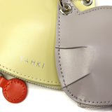 ヤーキ ポーチ レディース マルチケース 小さめ YAHKI ブランド おしゃれ 女性 ミニポーチ ストラップ付 革 ネコ型 ネコ 猫 かわいい レザー 床革 コインケース 小銭入れ 小物 可愛い SMOOTH MULTI CASE YH-678C