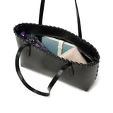 ヤーキ ハンドバッグ レディース トートバッグ 小さめ YAHKI ブランド おしゃれ 女性 トート バッグ ハンドル 長め 手持ち 肩掛け 革 上品 軽量 軽い A5 横型 レザー 床革 ファスナー W FACE SHOULDER BAG YH-764