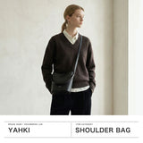 ヤーキ ショルダーバッグ レディース ブランド 小さめ ミニ 軽量 YAHKI バッグ クロス ボディー 斜めがけ 大人 ショルダー コンパクト 合皮 おしゃれ シンプル バケツ型 バケツ 2WAY FAKE CROSSBODY BAG YH-770