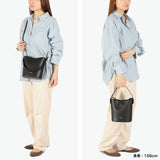 ヤーキ ショルダーバッグ レディース ブランド 小さめ ミニ 軽量 YAHKI バッグ クロス ボディー 斜めがけ 大人 ショルダー コンパクト 合皮 おしゃれ シンプル バケツ型 バケツ 2WAY FAKE CROSSBODY BAG YH-770