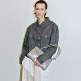 ヤーキ ハンドバッグ レディース かわいい YAHKI バッグ 軽量 軽い ブランド 小さめ トートドバッグ 革 レザー 床革 ミニバッグ 女性 横型 手持ち 肩掛け トート SOFT W FACE HAND BAG YH-787