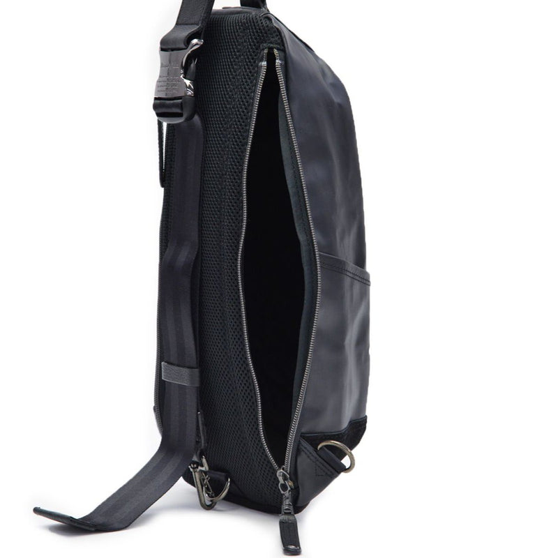 Grey Leather one shoulder backpack | Valextra V-Line