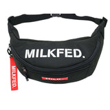 Milk software-waist bag with MILKFED. TOP LOGO FANNY PACK top logo Fanny pack body bag Womens oblique is light Womens 03181050