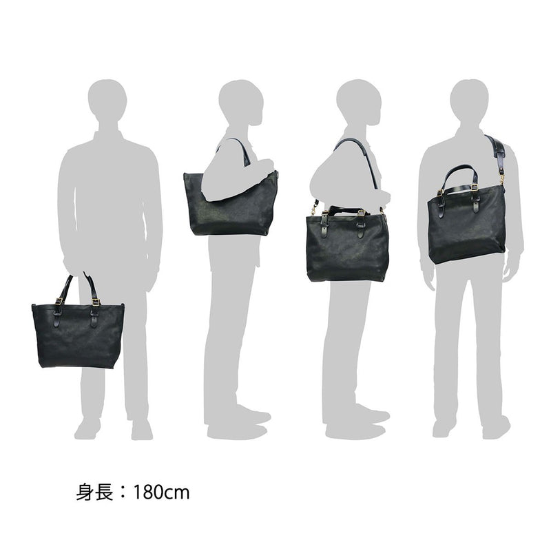 【我们储存的限量版的合作模式]慢慢手提袋rubono手提包2路手提袋男女皮枥木革300S30CG