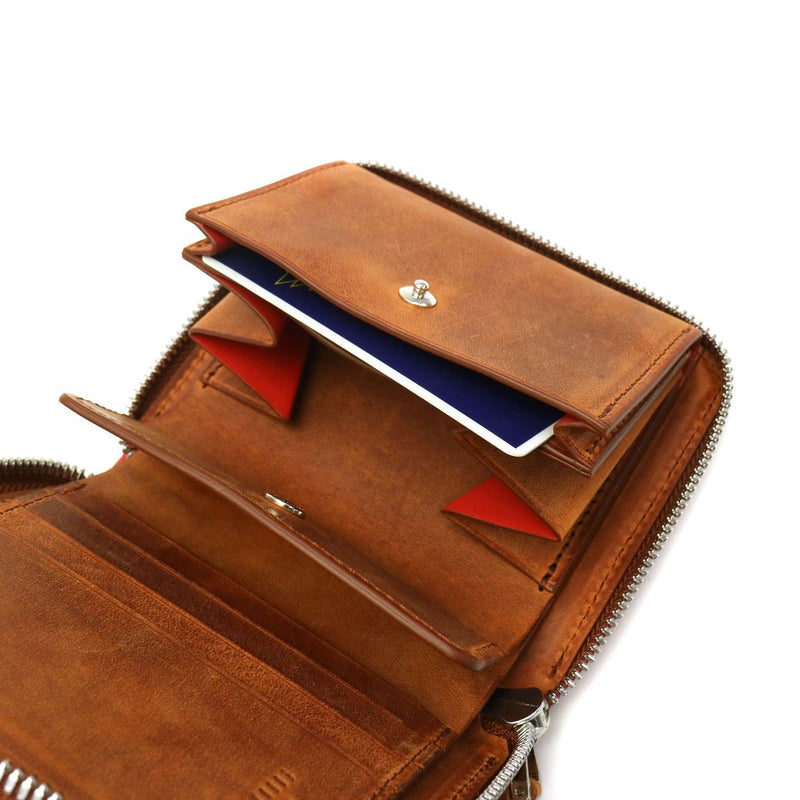 Five Woods Wallet FIVE WOODS Bifold Wallet Round Fastener GARSON Garcons Mini Wallet Genuine Leather Leather Garcon Wallet Bifold Men's Women's 38092