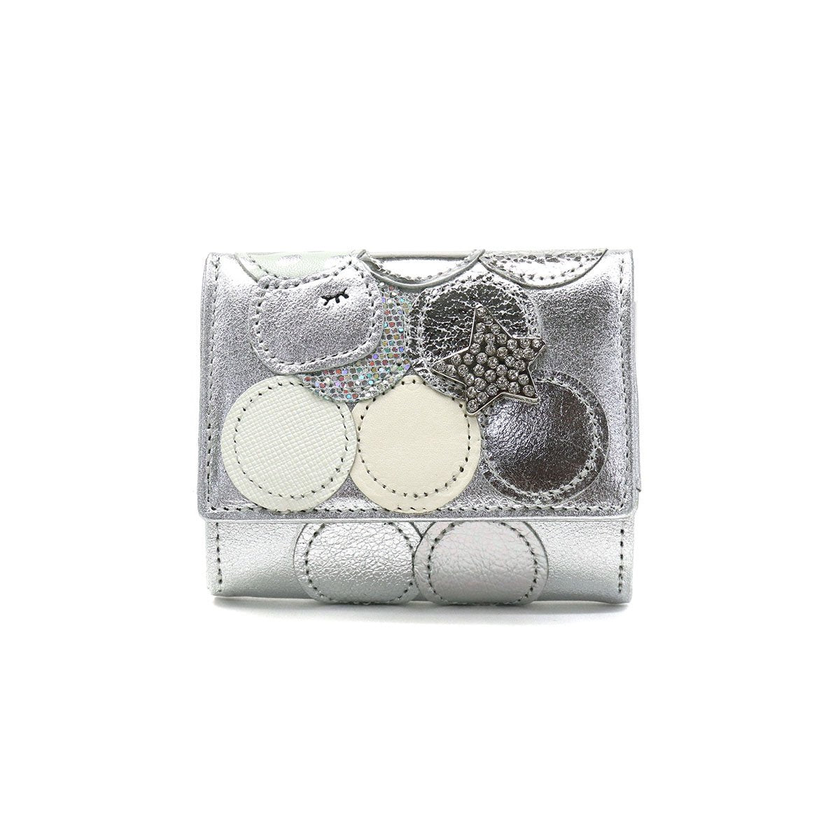 【新品】tsumori chisato 三つ折り財布 シルバー tsumori chisato CARRY ツモリチサト キャリー 新マルチドット 三