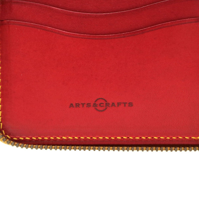 ARTS&CRAFTS Wallet ARTS&CRAFTS Bi-fold wallet Round fastener ELBAMATT ACC ZIP-ROUND BILLFOLD WALLET Bi-fold mini wallet Small wallet Leather Genuine leather Leather Arts & Crafts Men's Ladies