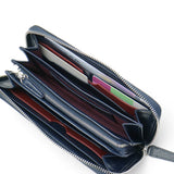 Admiral Long Wallet Admiral pusingan Fastener dengan dompet syiling periksa pusingan Fastener Wallet kulit asli kulit lelaki ADWI-08
