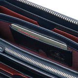 Admiral Long Wallet Admiral pusingan Fastener dengan dompet syiling periksa pusingan Fastener Wallet kulit asli kulit lelaki ADWI-08