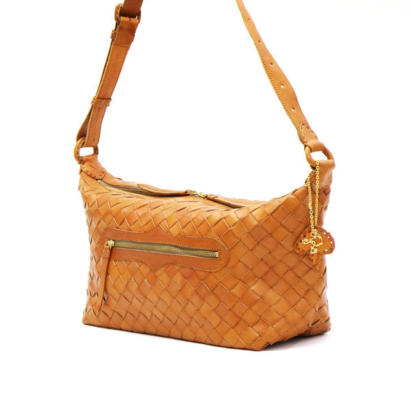 Lovita robita bag Bahu beg Robbyta Diagonal bag Ladies Diagonal leather mesh bag L size AN-155L