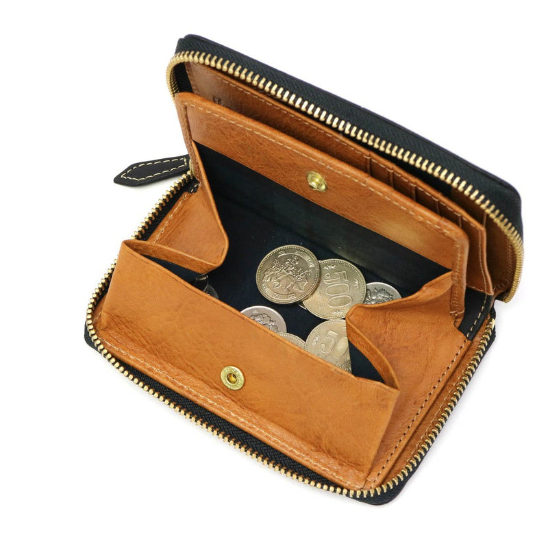 Business card bi-fold wallet NELD PUEBRO middle round wallet coin purse your box type coin purse mens womens leather Pueblo AN150