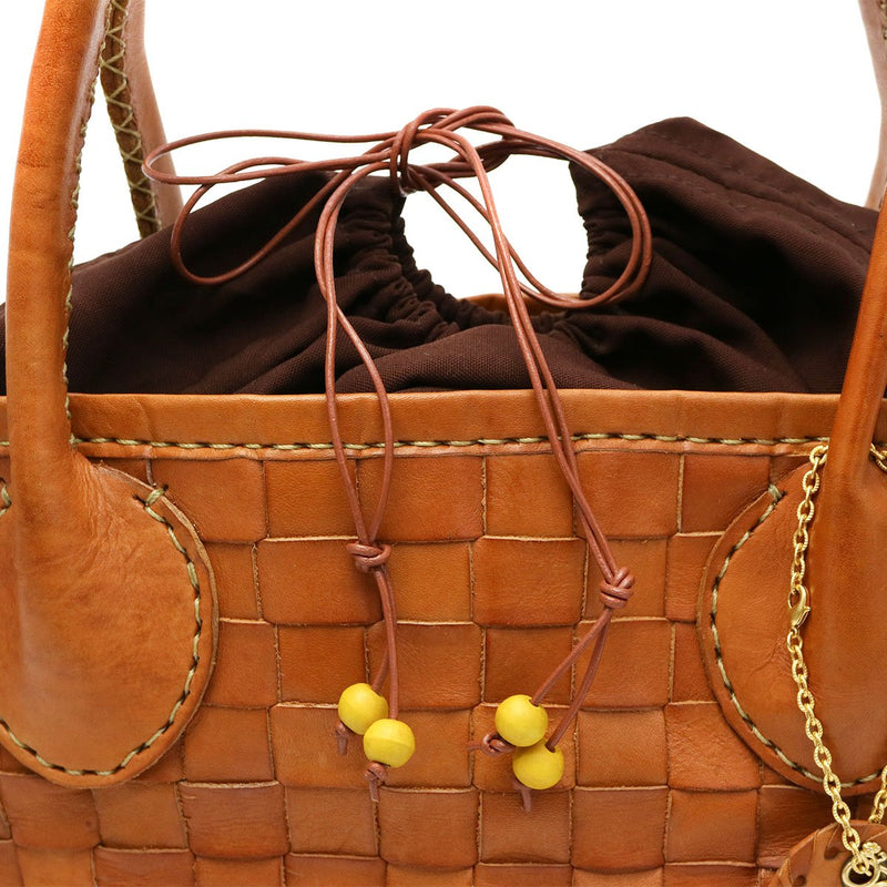 [Our limited collaboration model] [Regular dealer] Rovita bag robita Rovita tote bag anyam nya robita Ladies leather mesh leather lobby ANG-010