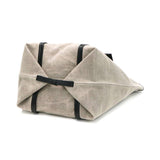 orang yang cantik lapisan penuh logo poket linen tote beg tote beg 1015611970