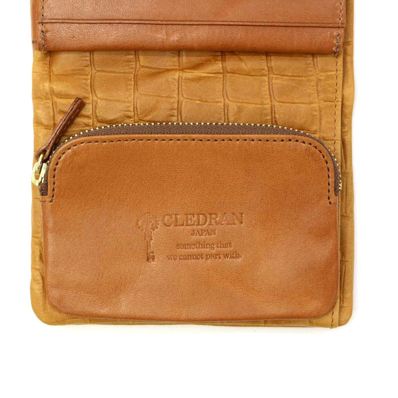 クレドラン CLEDRAN 財布 二つ折り財布 ADORE アドレ クロコ型押し メンズ レディース 小銭入れあり 革 S-6218