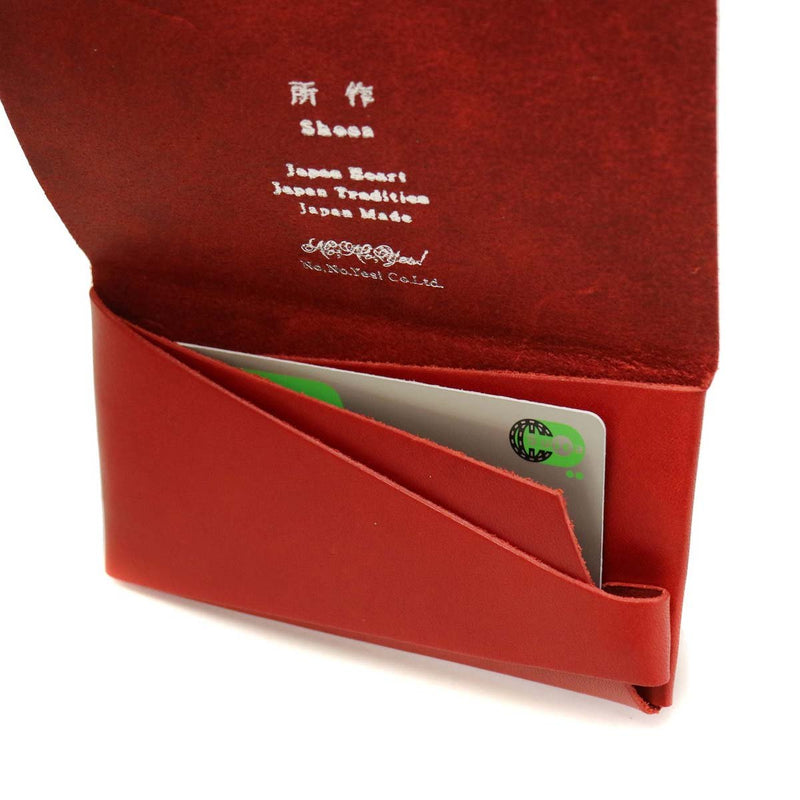 行动卡夹SHOSA Shosa名片夹基本卡套基本皮革真皮可折叠SHO-CAR-A