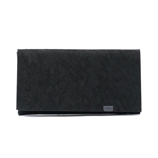 Shosa wallet SHOSA short size purse long wallet Washi LONG WALLET in black Japanese paper leather leather leather folding SHO-LO1-C-KUROWASHI