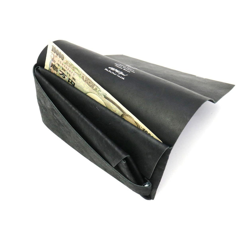长款钱包SHOSA长款钱包Washi LONG WALLET黑色和纸真皮真皮可折叠SHO-LO1-C-KUROWASHI