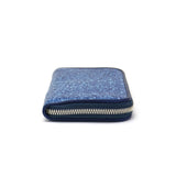 【Our store limited edition collaboration model] clamp wallet Cramp round fastener long wallet SUKUMO LEATHER, speakers, leather, genuine leather natural authentic Indigo leather mens womens 池之端 silver leather store the SKM-G001