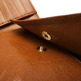 Leather tote bag with leather wallet
