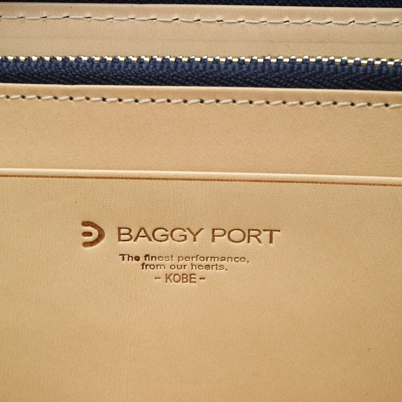 Buggy Port Wallet BAGY PORT Round Fastener Wallet KOI INDIGO DYE SMOOTH Indigo Dyer Leather Genuine Leather Men's KOI Coai ZYS-097